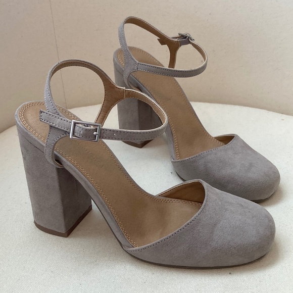 ASOS Grey 'Penny' Block Heels - Picture 1 of 7